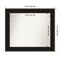 Mezzanine Espresso Non-Beveled Custom Framed Bathroom Vanity Wall Mirror